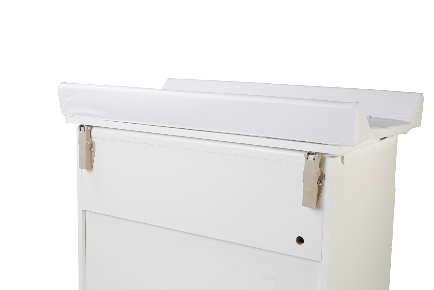 Bagnetto per neonati Bianco con ruote, 3 cassetti