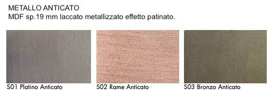 Mobile bagno Nero opaco e anticato bronzo