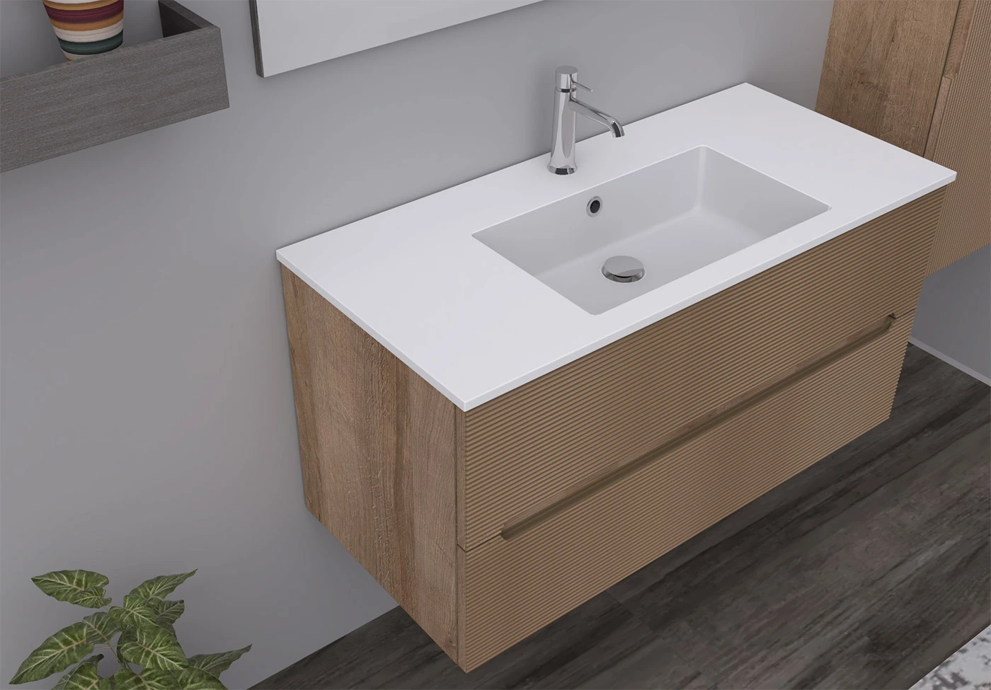 bagno moderno rovere rigato