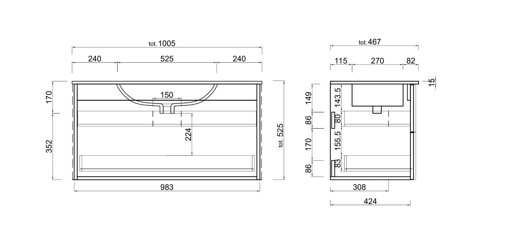 bagno con lavabo incluso marrone