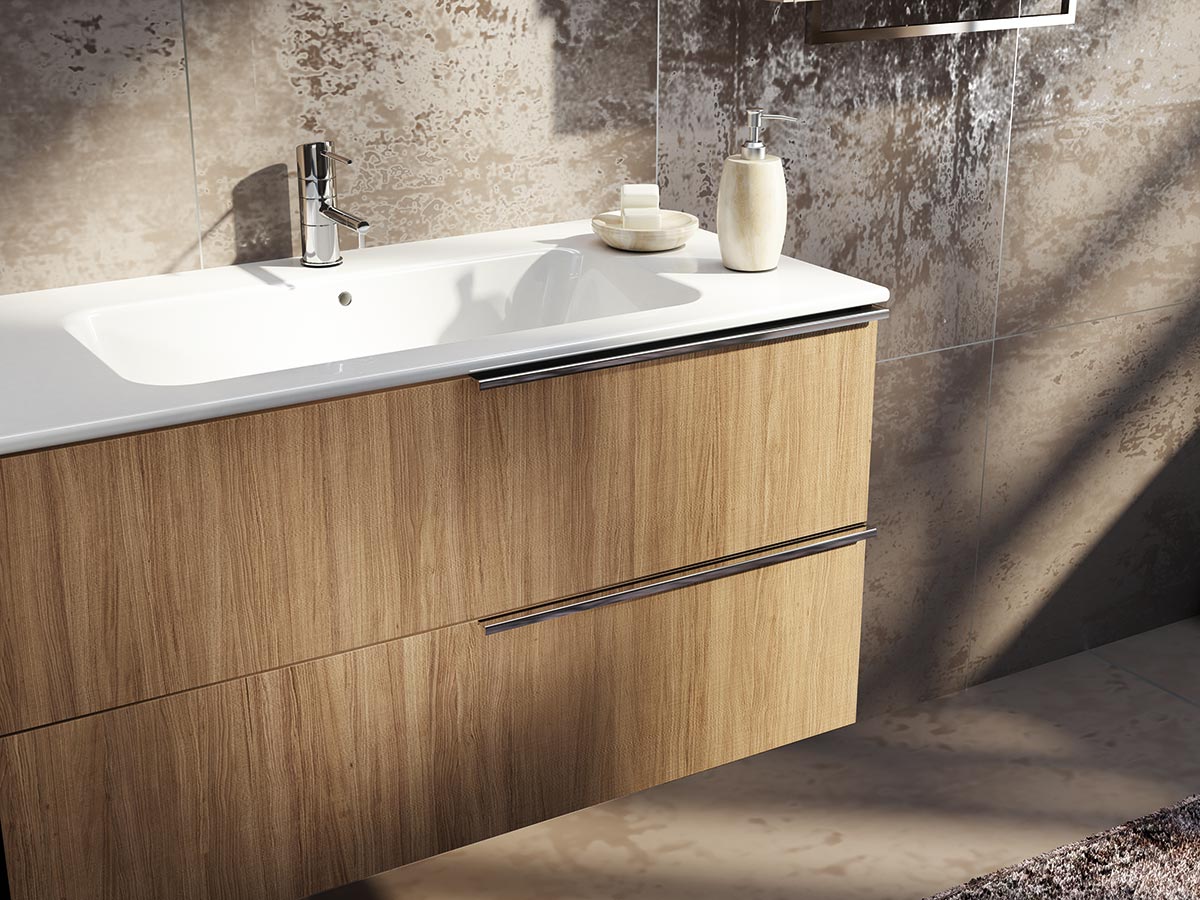 Bagno completo moderno, finitura Rovere tivoli