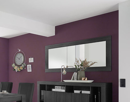 Specchiera orizzontale finitura Nero frassinato, moderna