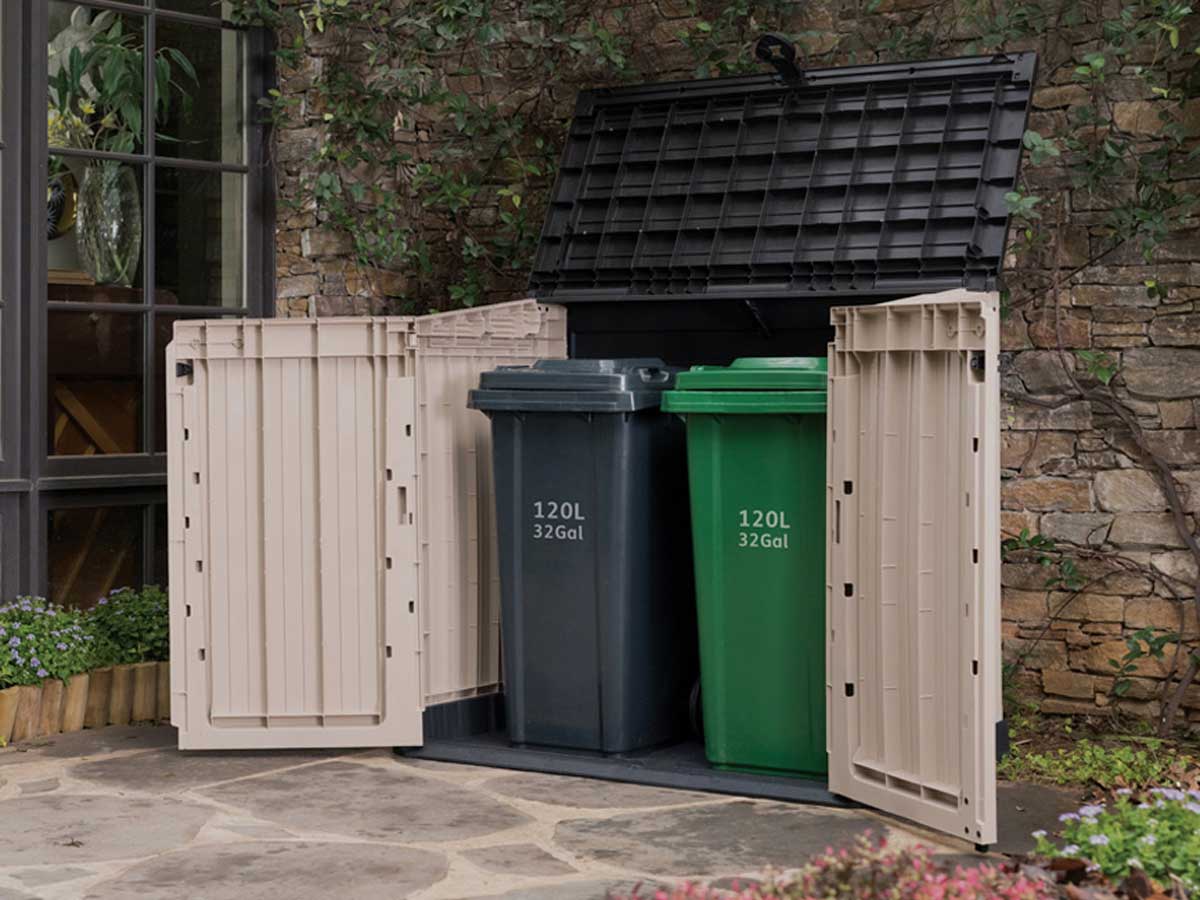 Porta attrezzi da esterno, Salice Midi, capacità 880L