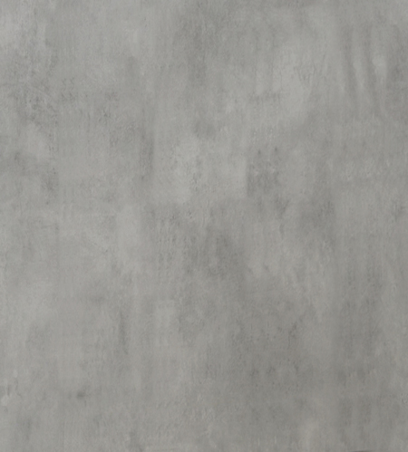 Vetrina moderna con 3 ripiani in vetro e 2 ante, finitura Bianca Lucida e cemento