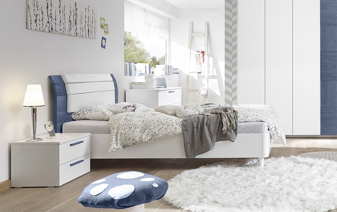 Letto Like blu in legno ad una piazza e mezza 