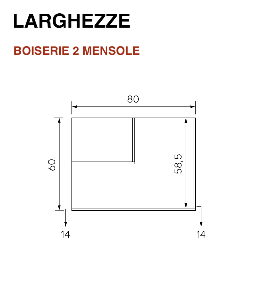 boiserie con mensole