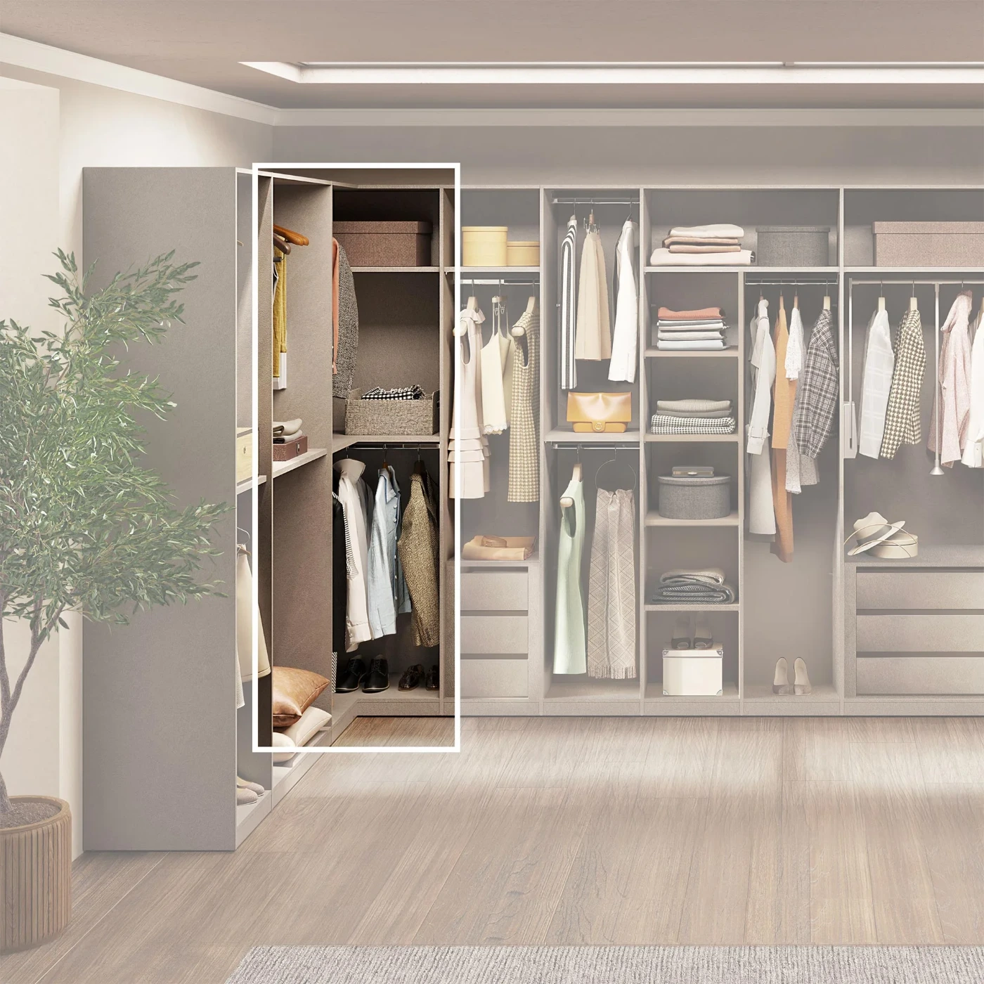 cabina ad angolo bronzo