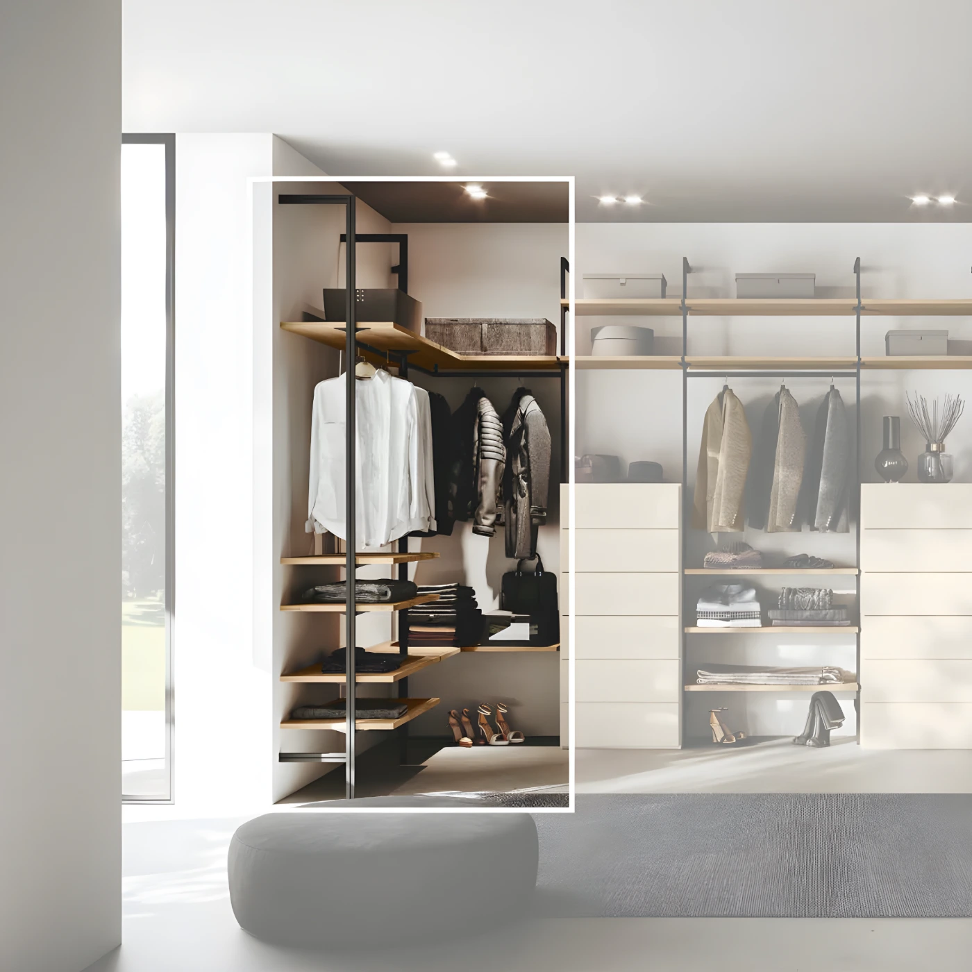 cabina attrezzata noce