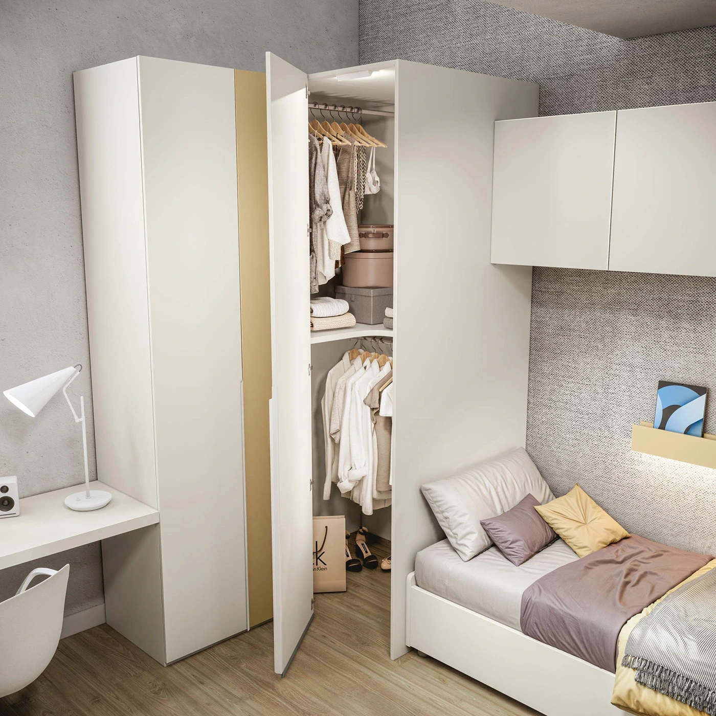 cameretta angolo gialla