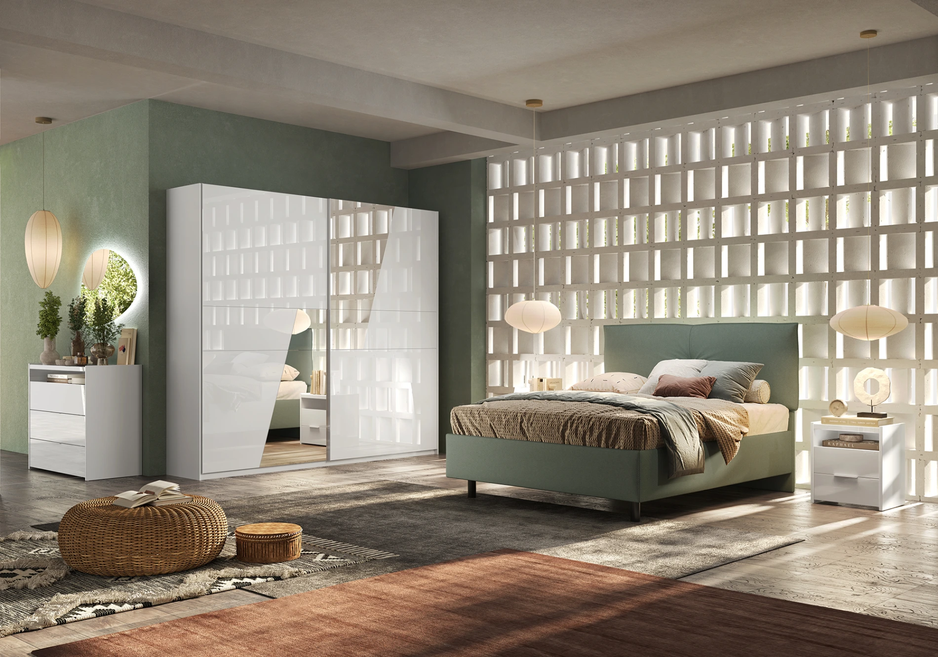 camera moderna bianca