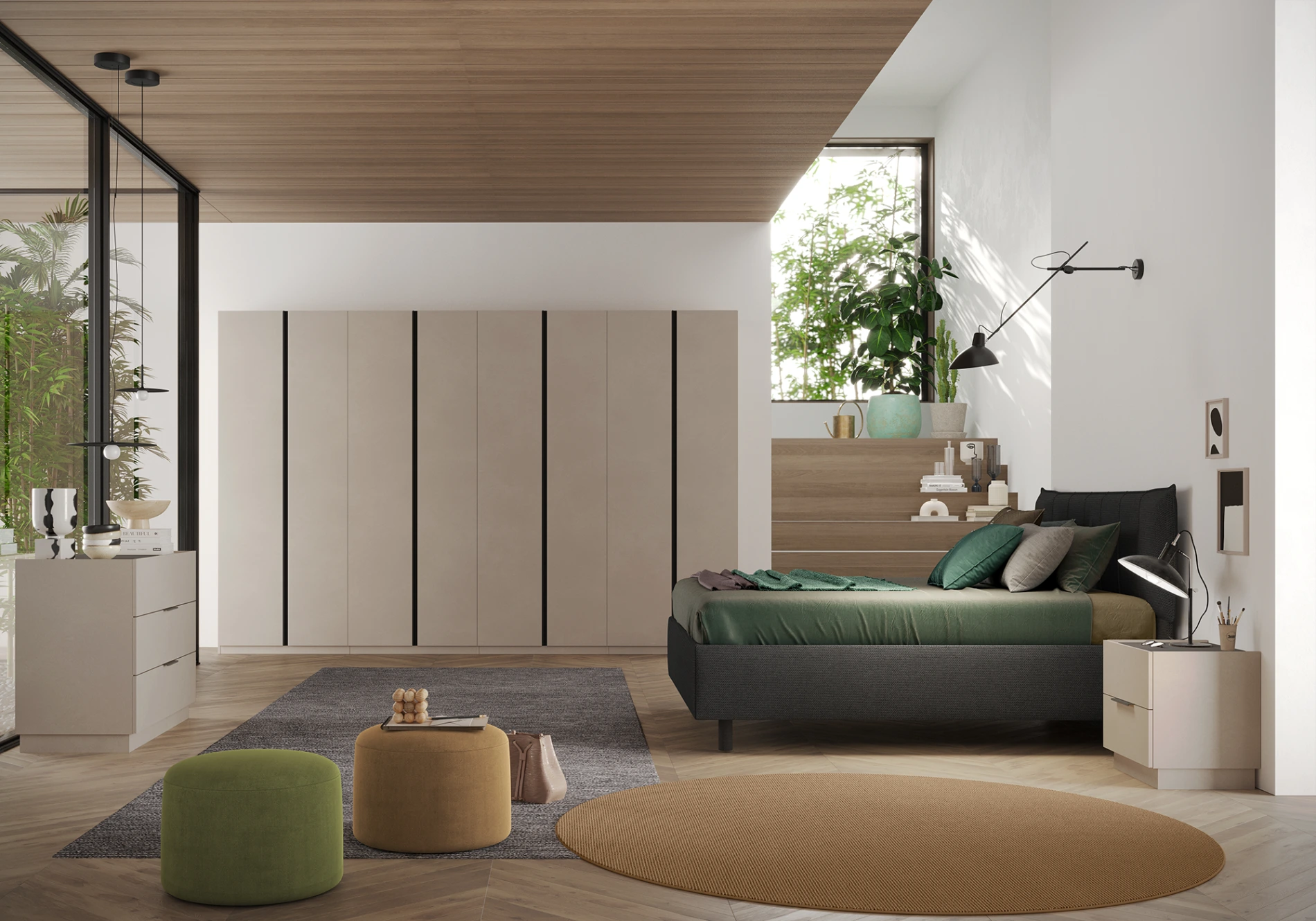 camera con 8 ante battenti