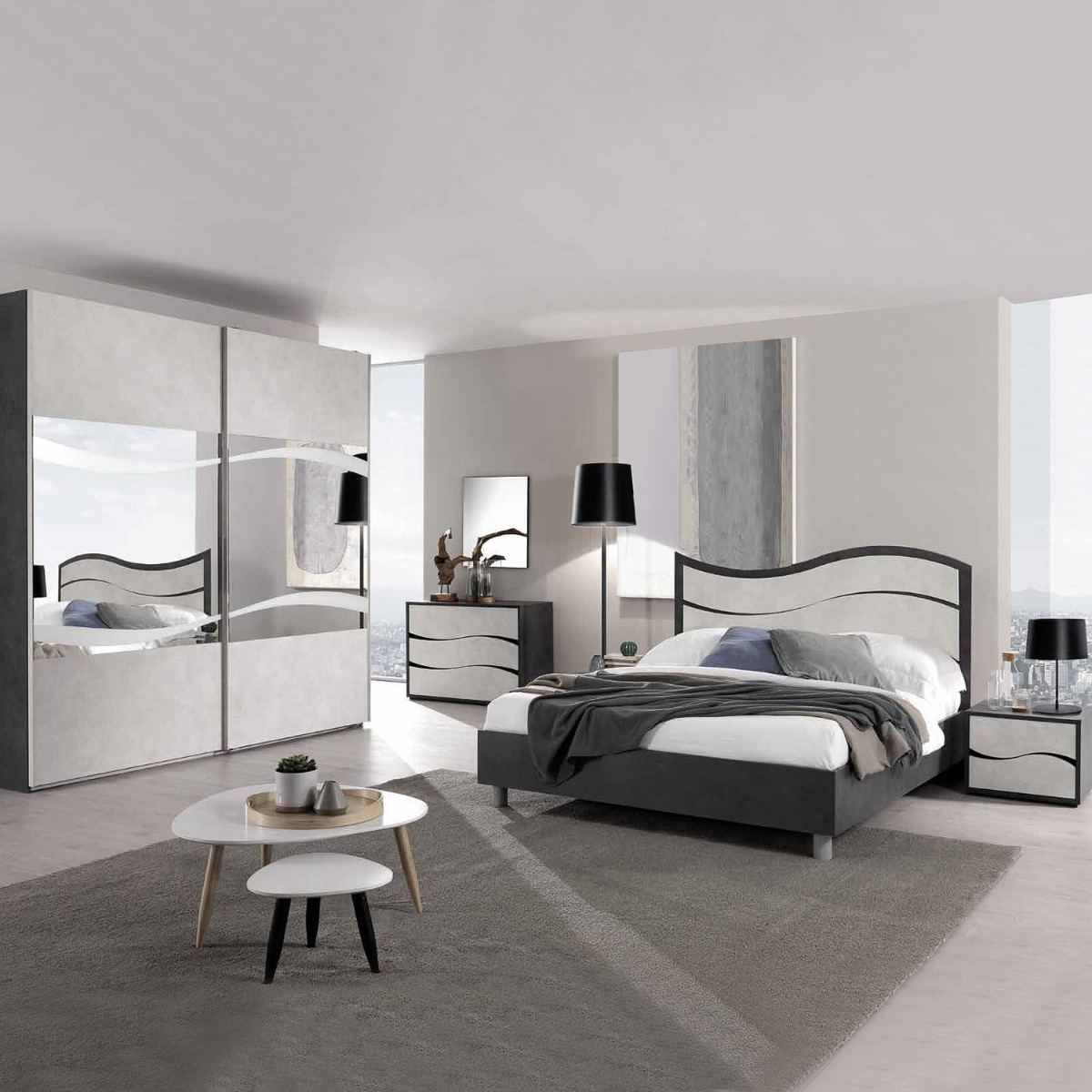 camera con armadio scorrevole scontata