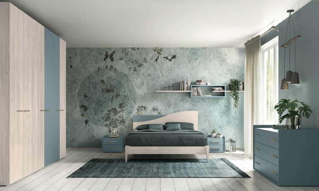 Armadio moderno a 6 ante battenti in finitura Noce brina e Cadaques