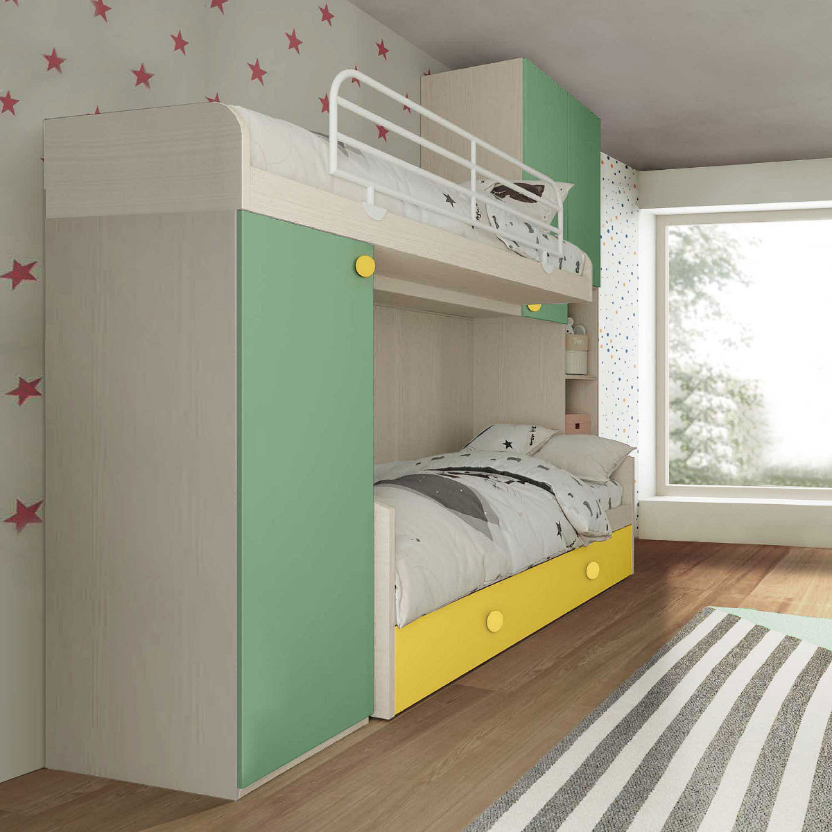 soppalco verde camerette