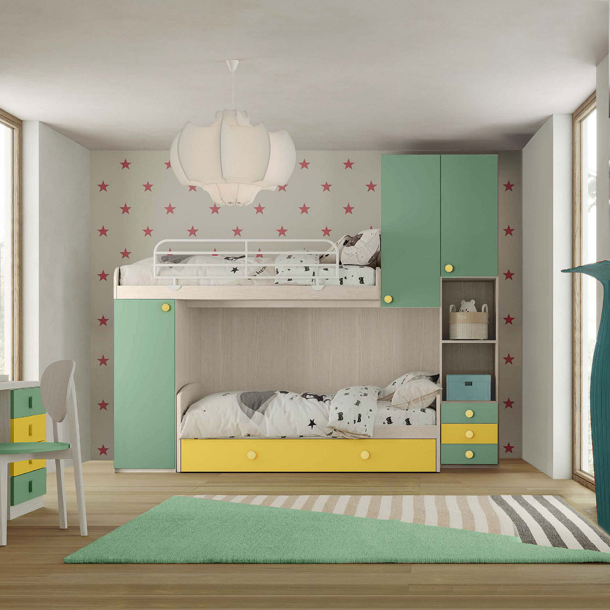 soppalco verde camerette