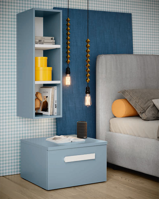 Letto singolo tessuto Dorian, imbottito 