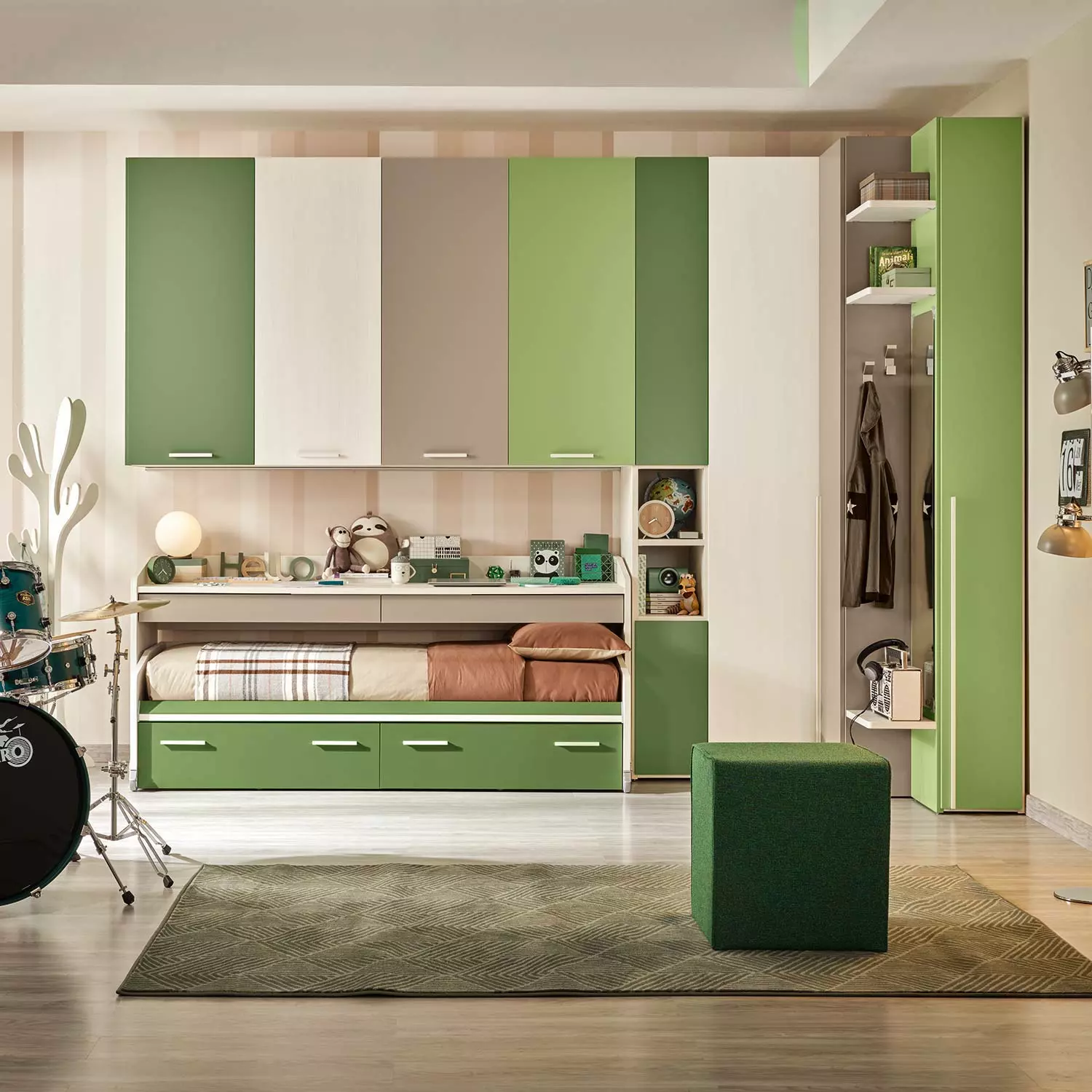 camera con ponte e angolo verde