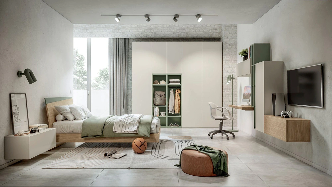 cameretta ragazzi legno