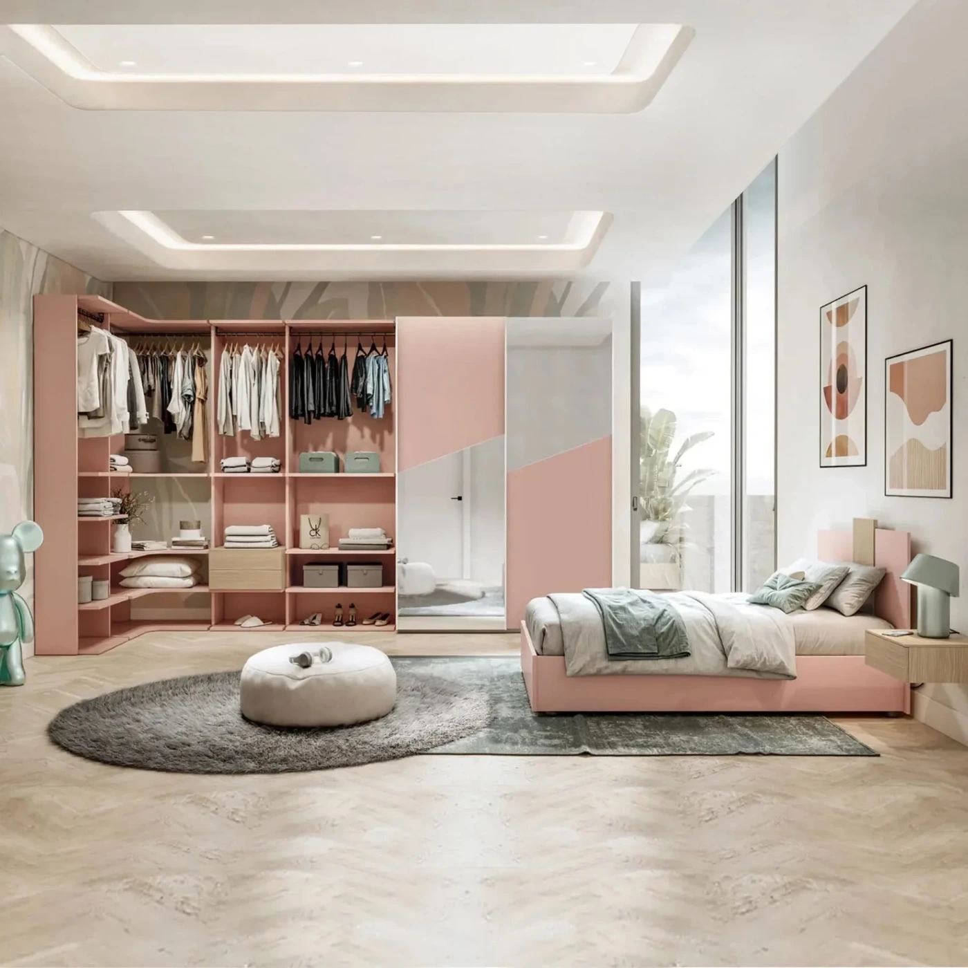 cabina a giorno rosa