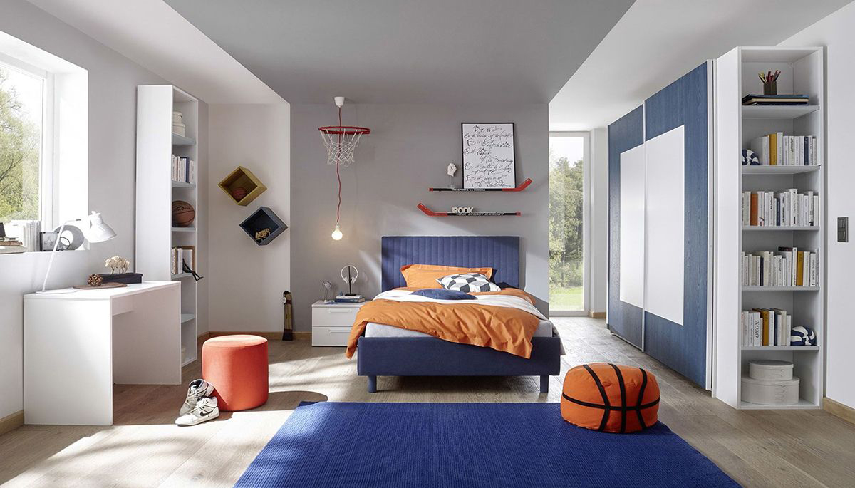 Cameretta completa per ragazzi con letto una piazza e mezza