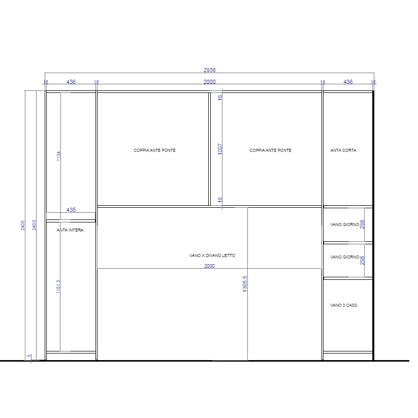 armadio ponte grigio