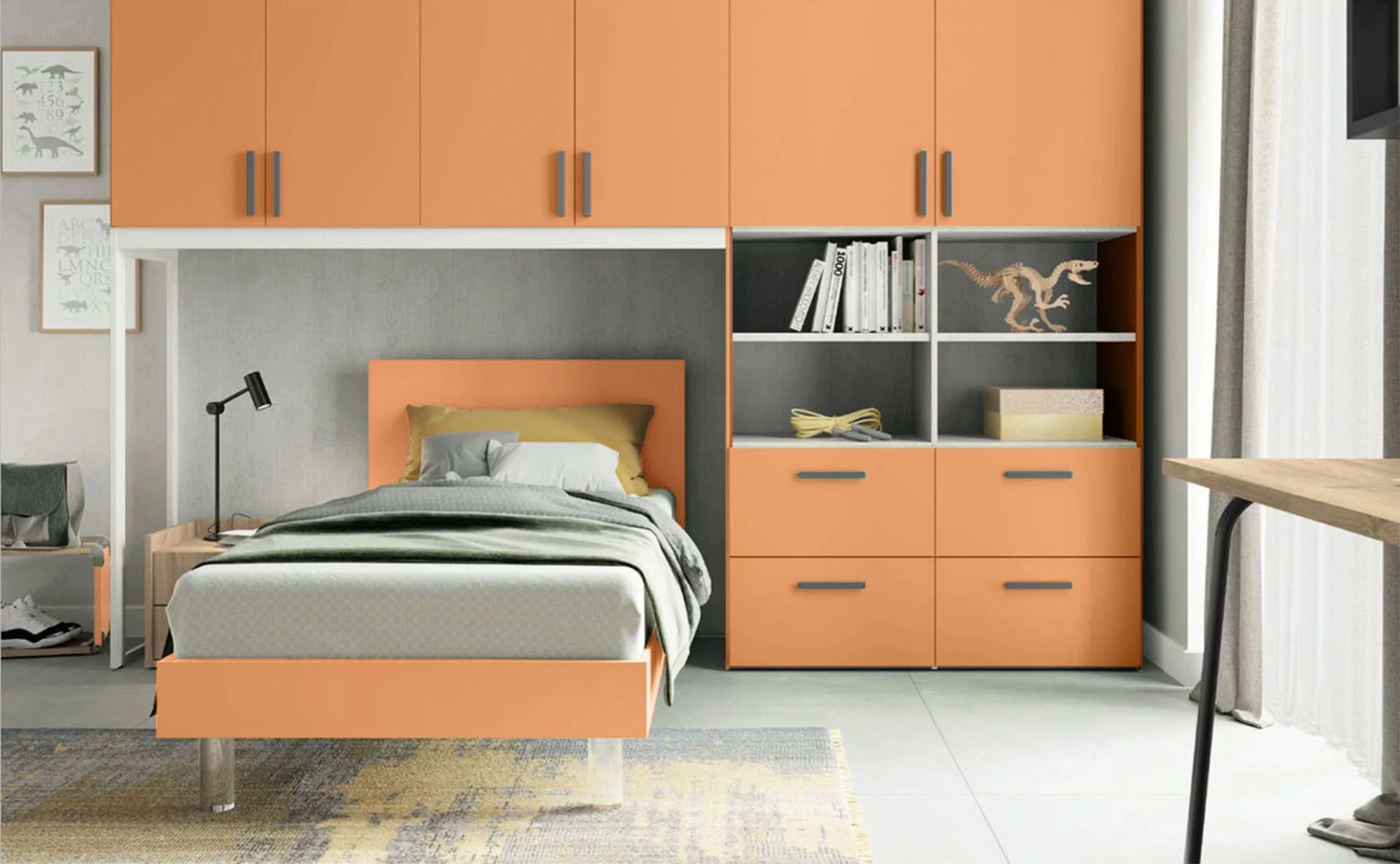 Armadio a ponte con 6 ante battenti 