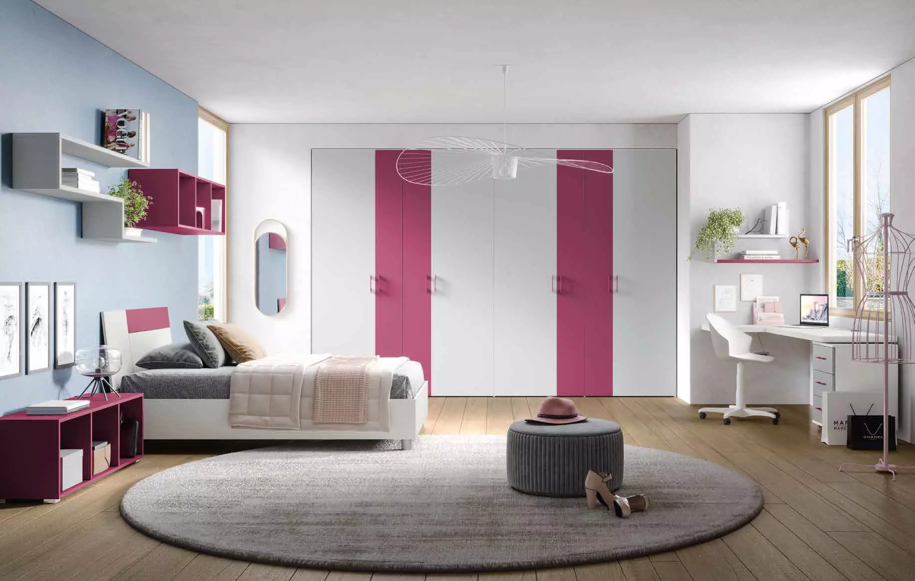 cameretta per ragazze fucsia