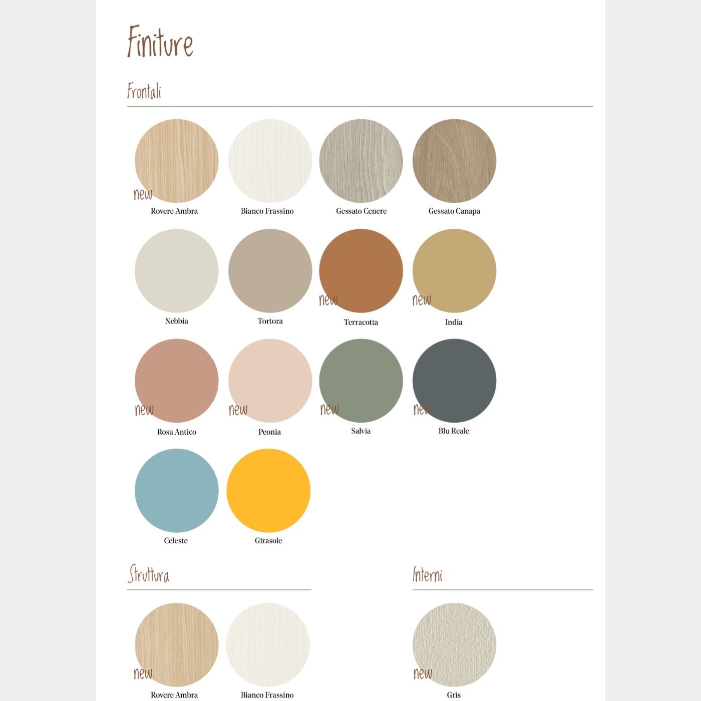 Cameretta con letto salvaspazio 3 posti, finitura Rovere ambra, Rosa antico, Peonia e Terracotta