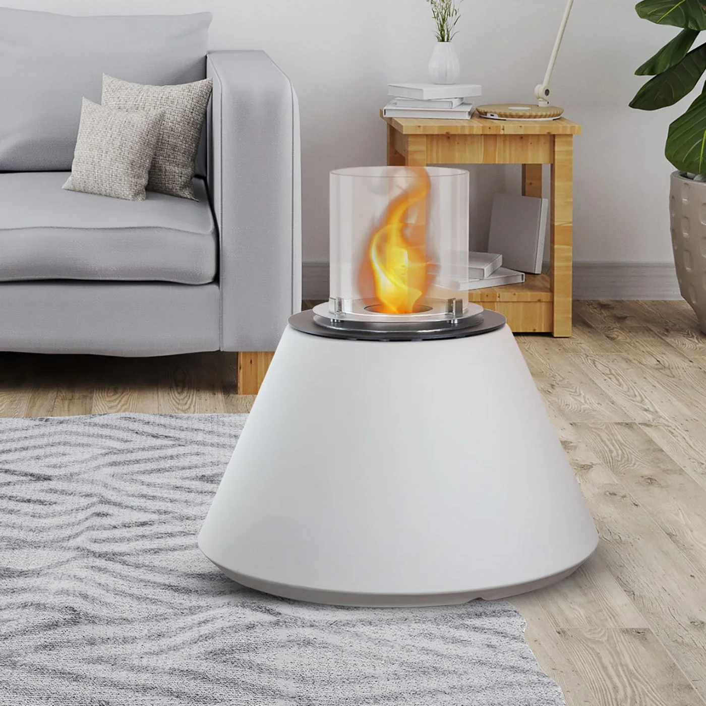 camino bianco perla da tavolo