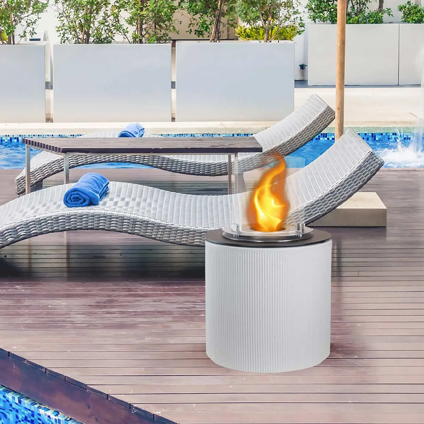 camino braciere bianco perla scontato