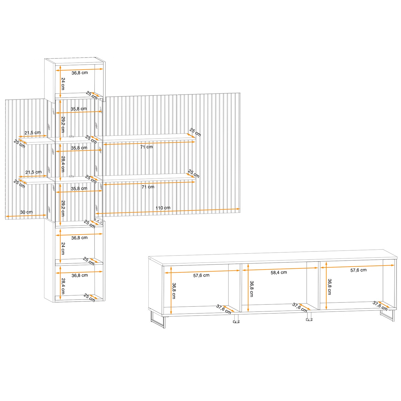 parete attrezzata in sconto 