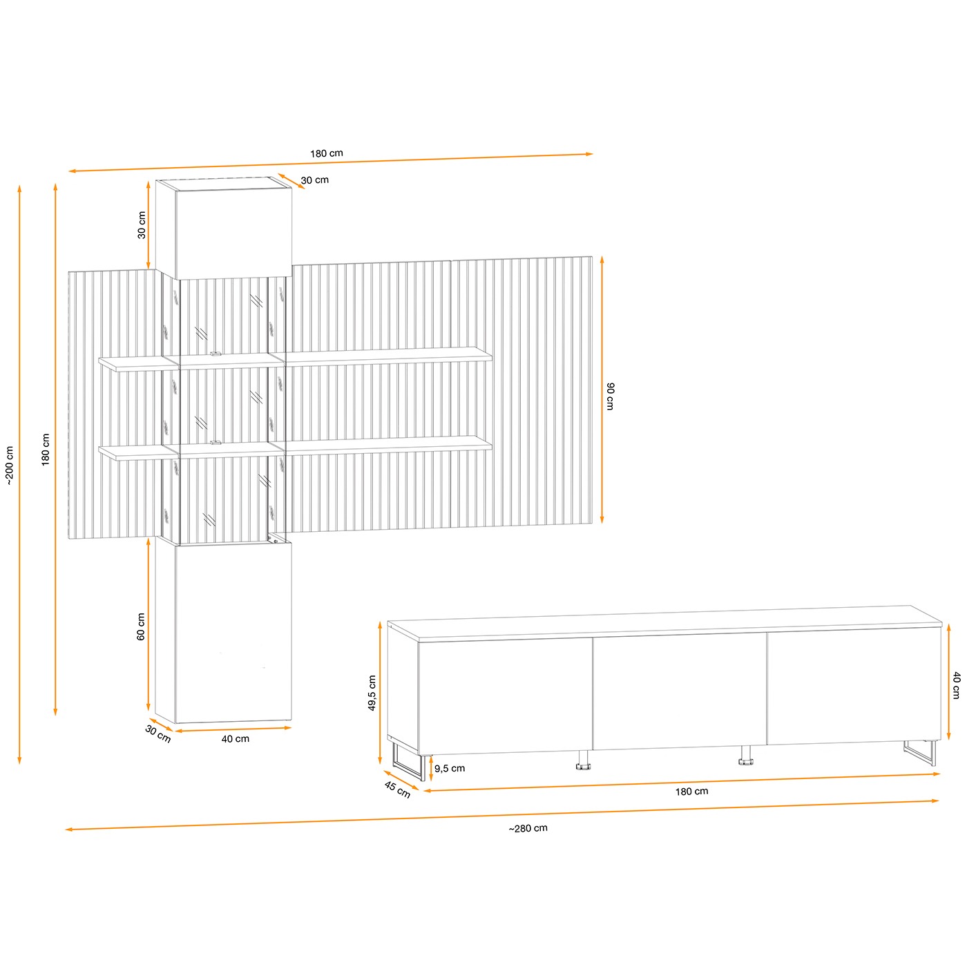 parete attrezzata in sconto 
