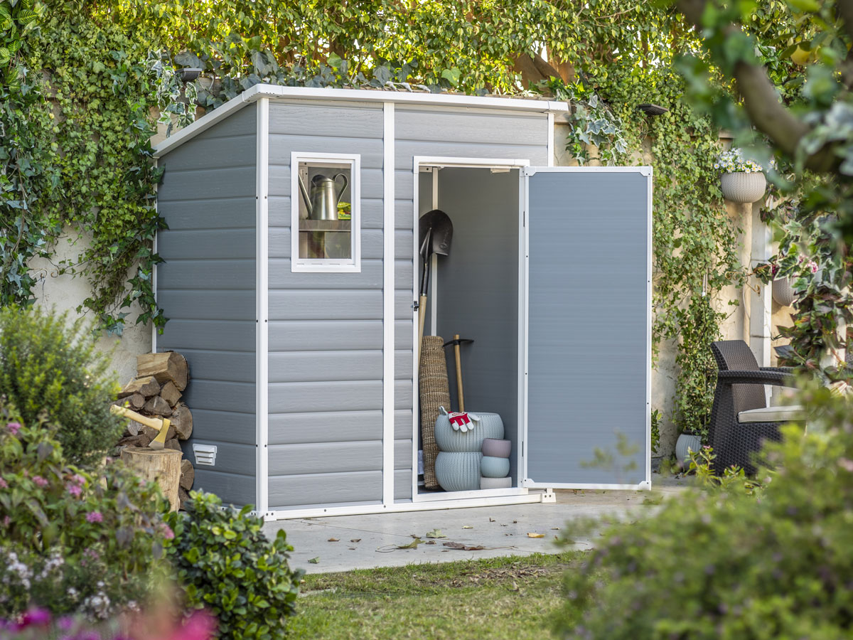 Casetta da esterno Grigia, dimensioni compatte, Magnolia
