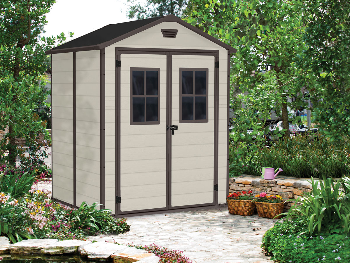 Casetta da esterno Beige, con finestre, Magnolia