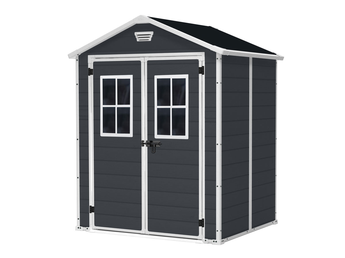 Casetta da esterno Grigio scuro, con finestre, Magnolia
