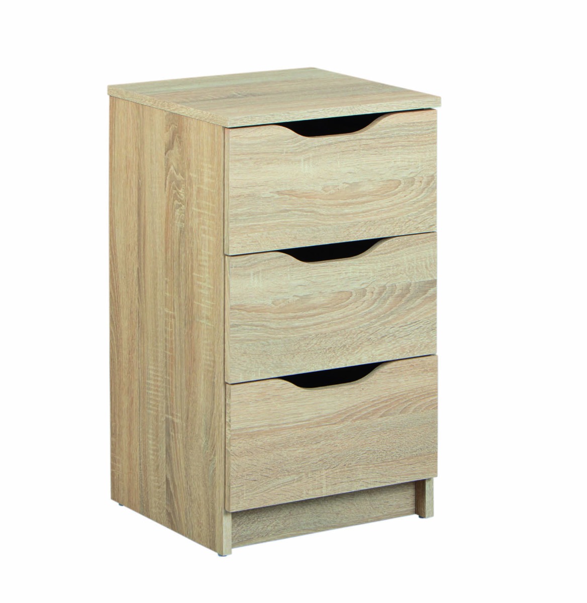 Cassettiera 3 cassetti, finitura rovere 