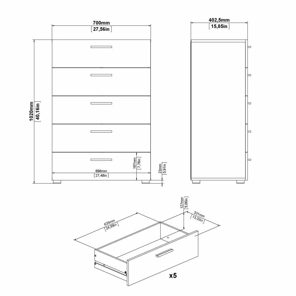 cassettiera alla moda 