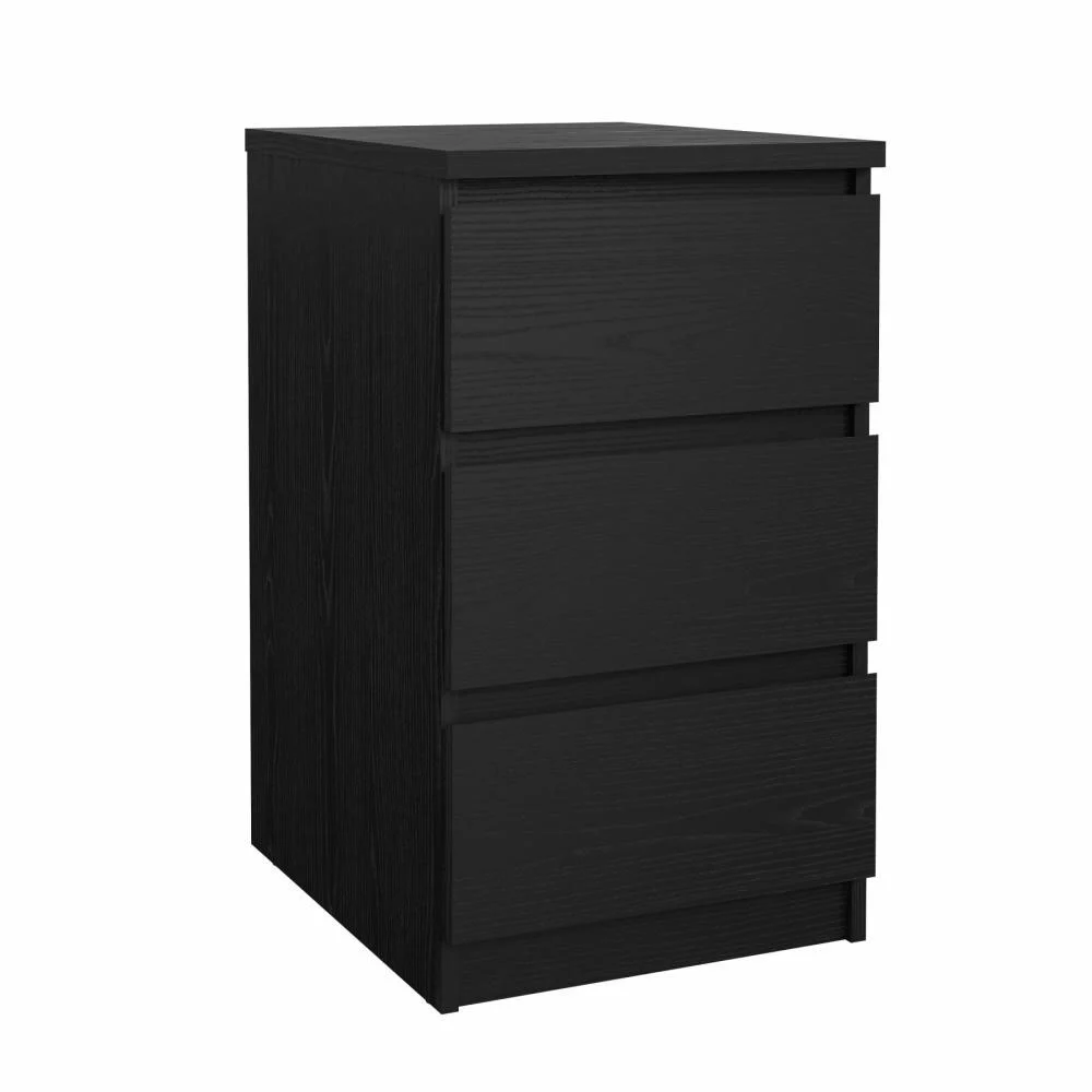 cassettiera nera frassinato