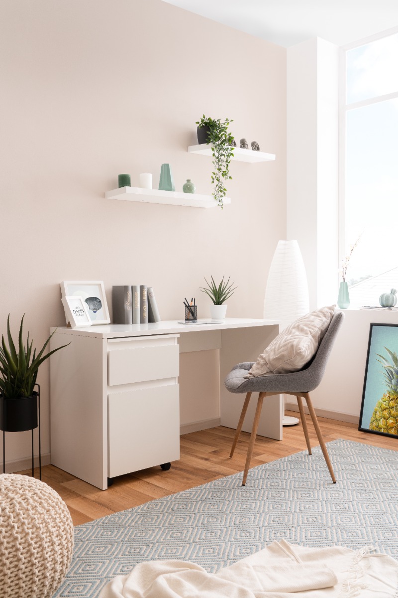 Cassettiera Bianca un'anta, un cassetto