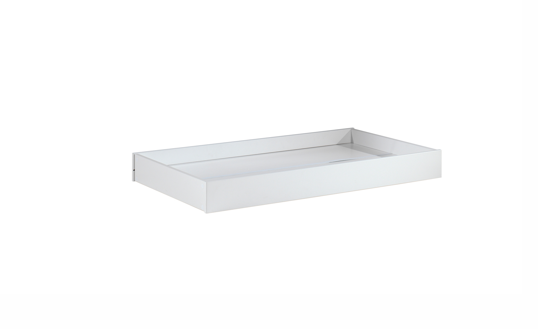 Lettino singolo con protezione, Bianco laccato e Pino massello