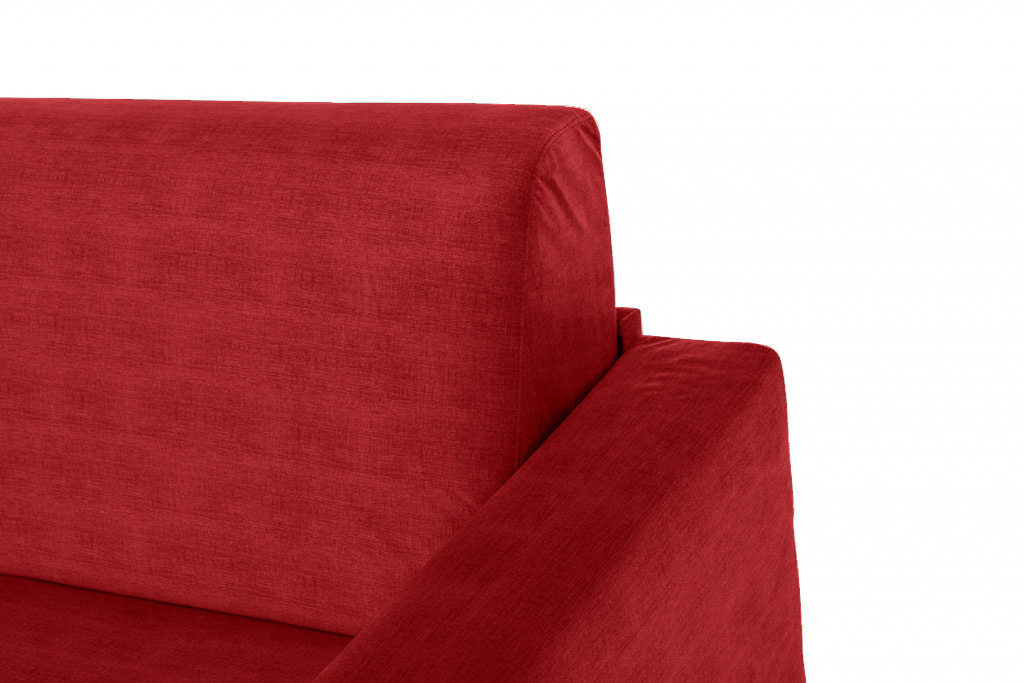 Divano letto modello Denali, sfoderabile a 3 posti finitura rossa