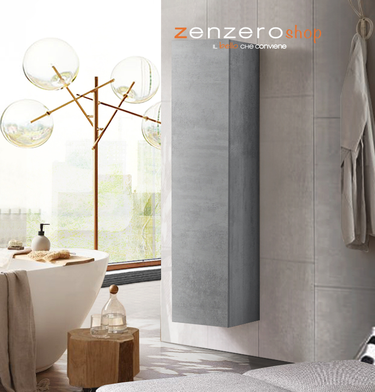 Pensile bagno sospeso, finitura Beton