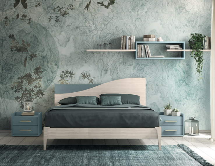 Camera matrimoniale completa in offerta, Noce brina e Rovere gesso