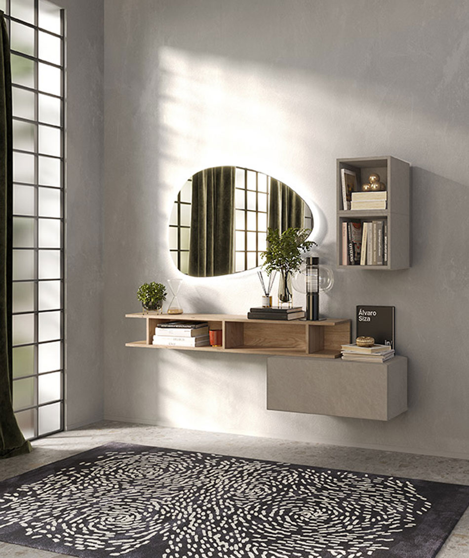 Ingresso di design, finitura Cadiz e Argilla