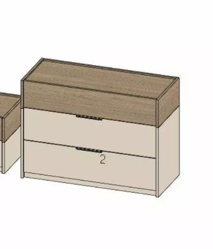 comò economico noce biondo