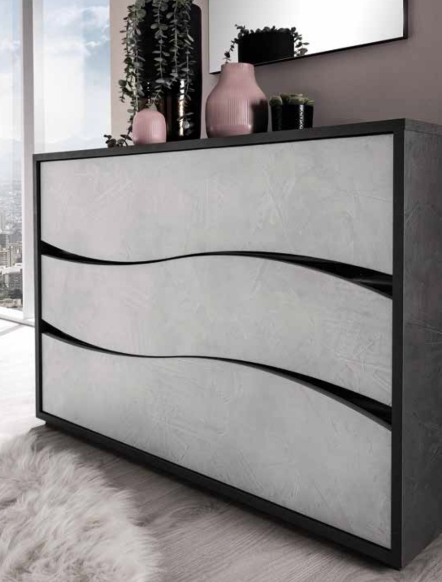 comò made in italy resina scuro e resina chiaro