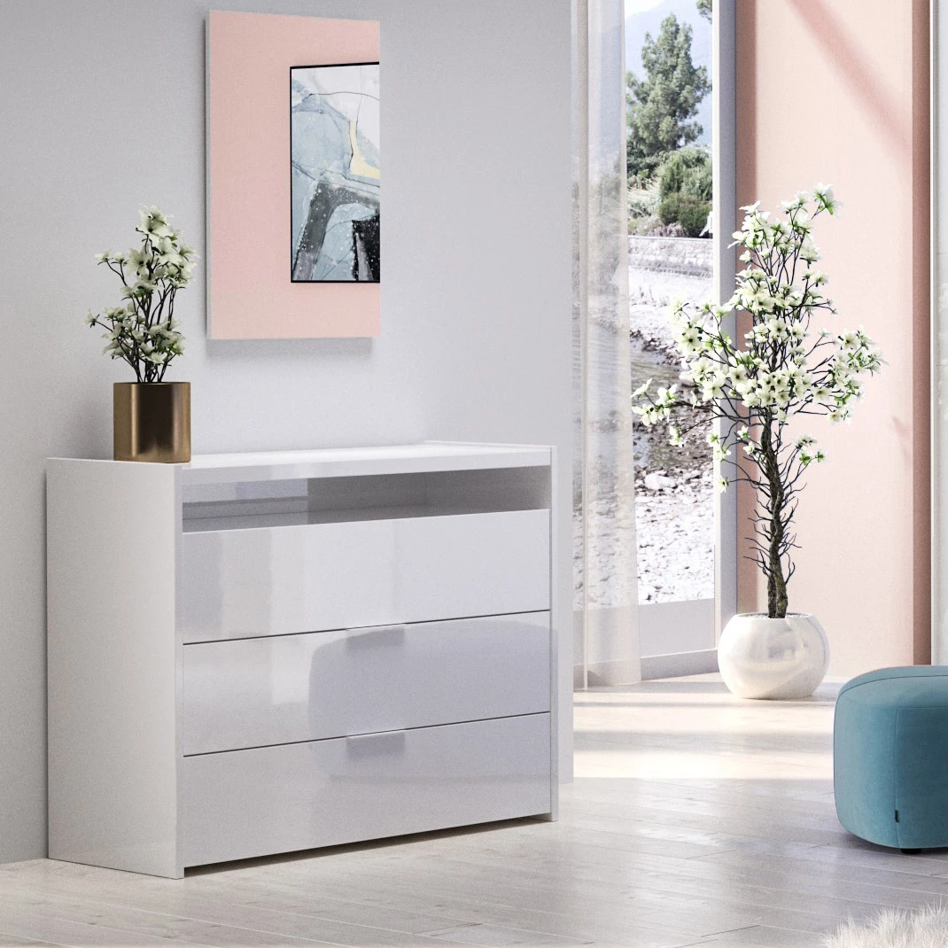 comò bianco con vano