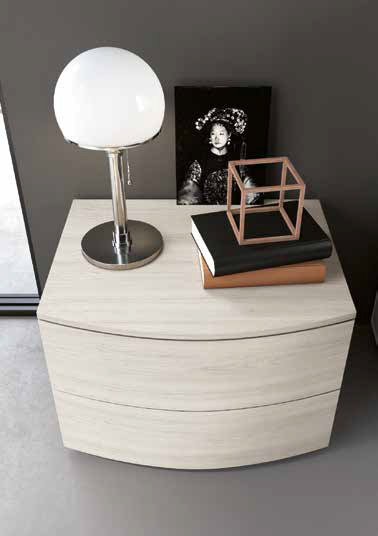 Coppia comodini moderni, finitura Bianco altea Zenzero Shop