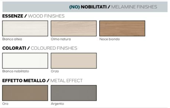 Coppia di Comodini moderni a 2 cassetti con apertura a presa laterale, finitura Bianco Nobilitato