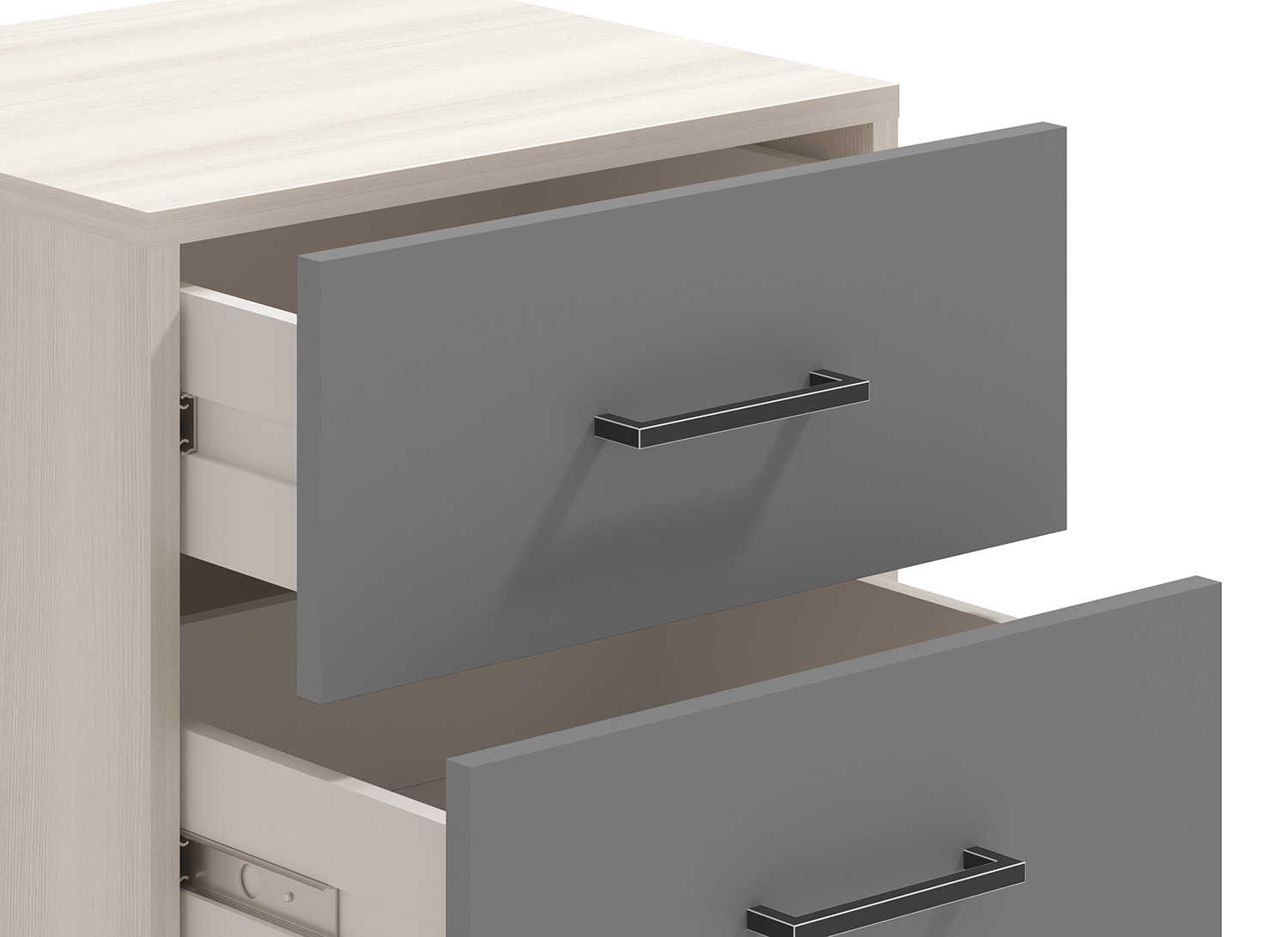 comodino bianco frassino